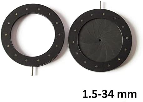 実験室用顕微鏡スライド 増幅直径 ズーム 絞り コンデンサー 顕微鏡 光学機器 顕微鏡部品 (色: ID028 1.5-34mm)