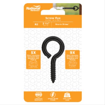 National Hardware N820-089 Screw Eye, 2-5/8 In. - Quantity 10