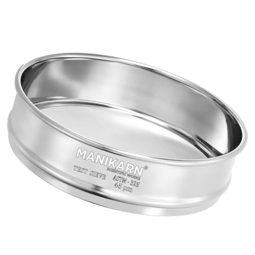 MANIKARN Lab Test Sieve Dia 8 inch 45 Micron Grade 304 Stainless Steel Test Sieve (ASTM No. 325)