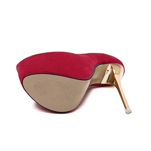 Escarpins rouges de 16 cm avec plateforme pour mariage - 3