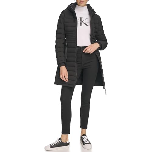 Calvin Klein Women's Long Light-Weight Puffer Jacket2