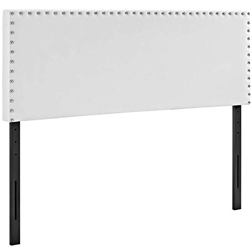 Hawthorne Collections Faux Leather Upholstered Full Headboard In White #TOP16
