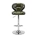 Gcxjbd Sgabelli da Bar Sgabello Girevole Finta Pelle Sgabello Bar Senza Braccioli Sgabelli da Bar con Poggiapiedi Sgabelli for Cucina con Schienale Sedie Alte (Color : A-Green)