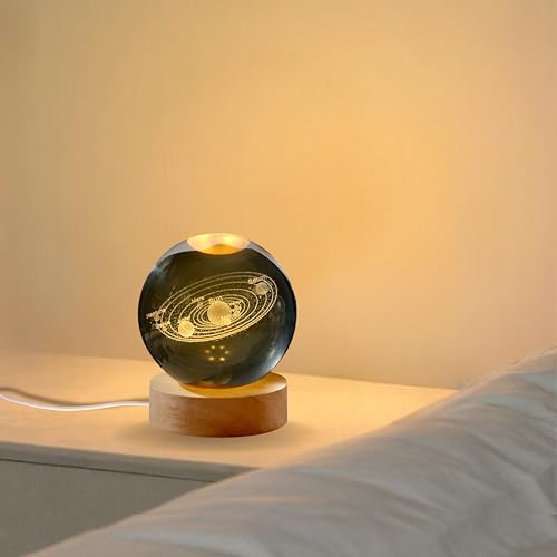 Image of 3D Galaxy Crystal Ball Night Light Table Lamp