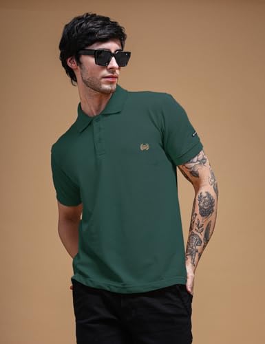 Image of Men's Polo T-Shirt Cotton Casual Comfortable Relaxed Fit Regular Collar Neck Stylish Half Sleeves Daily Office Formal Wear T-Shirt for Men