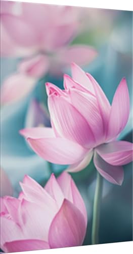 Broderie Diamant Kit Complet fleur de lotus 5D | Point de croix cristal adulte 40x80cm