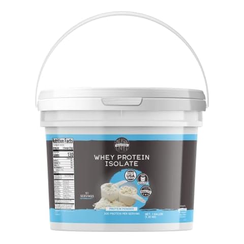 BIRCH & MEADOW 1 Gallon of Whey Protein Isolate Powder, Workout Supplement, Unflavored Cover