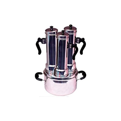 Nakshathra 3 Plus 1 Puttu Maker/Kudam/Steamer -Extra Big, White Cover