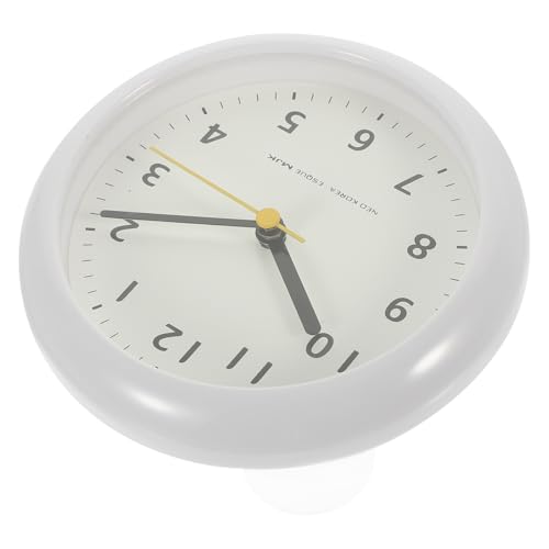 ledmomo 小型静音目覚まし時計 丸型デスクトップクロック 静かな作動 音なし設計 寝室 オフィス用シンプル装飾的家具