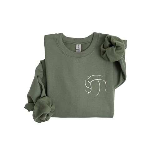 Volleyball Sweatshirt, Cute Game Day Pullover, Funny Sports Crewneck Sweater, Cozy Athletic Top, Volleyball Gift for Players, Fans, and Moms Sand