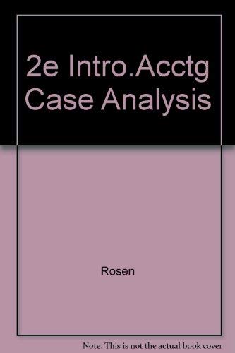 Case Files Rosen 2e Intro.acctg Case Analysis: ROSEN: 9780070924505: Amazon.com: Books