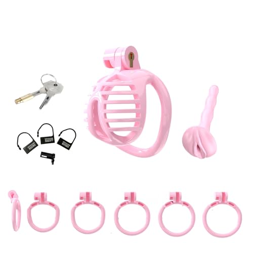 Genérico Jaula Transpirable ventilada de Resina para Hombre, 2 Tallas, con 5 Anillas de arco-ESRY47 (Rosa, M2)