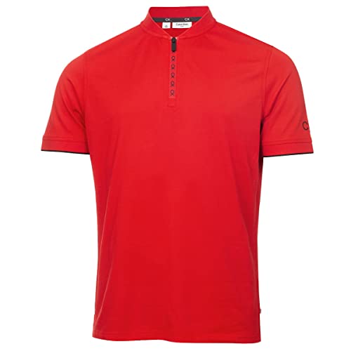 Calvin Klein Hombres Monte Planet Camisa Golf Ligero - Cardinal Rojo - L
