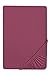 Produktbild biberna 0077144 Feinjersey Spannbetttuch (Matratzenhöhe max. 22 cm) (Baumwolle) 140x200 cm -> 160x200 cm, brombeer