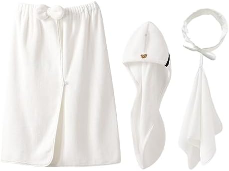 Women Can Be Worn with A Wrap Up Bra, Bath Skirt, Quick Drying Towel, Dry Hair Cap Set(E) (E As showns) image 4