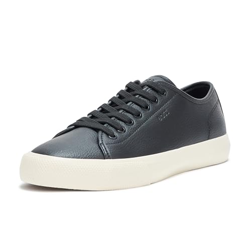 Image of BOSS Men's Aiden Logo Block Leather Low Top Sneakers