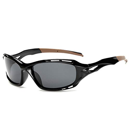 Preisvergleich Produktbild Sonnenbrille Polarisierte Sonnenbrille Männer Frauen Square Retro Sport Fahren Sonnenbrille Männliche Nachtsichtbrille Uv400-Bright_Black