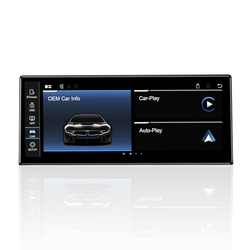 Image of PEMP Ultra-Thin 12.3 inch for BMW i3 l01 NBT (2013-2017) Wireless and Wired CarPlay Android Auto Screen Calls Using The OEM Bluetooth