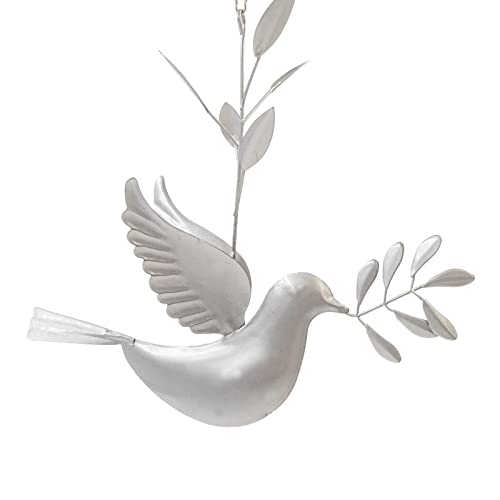 MagiDeal Sculpture Statues d'oiseaux Figurines de Pigeon Colombe Volante Paisible Souvenir Colombe de Ornement à Suspendre pour Cour, fenêtre,