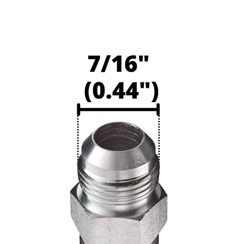 Image of (10-Pack) MJ-04-04 | 1 /4 inch Hose x 1 /4 inch JIC 37 Male Hydraulic Hose End Crimp Fitting