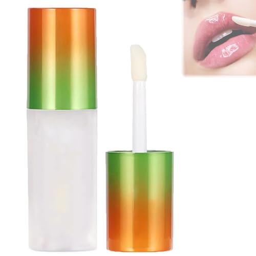 Bálsamo labial voluminizador e hidratante para labios secos, acabado brillante transparente e hidratante