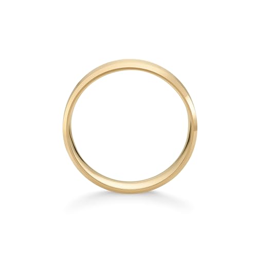Image of Oxford Ivy Mens Wedding Band 14K /10K Solid Gold 5mm Flat Beveled Edge Ring