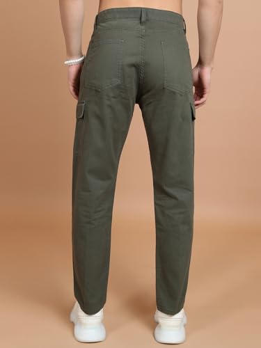 Image of Highlander Men's Tapered Fit | Cargo Trousers | Sleek & Functional | Utility Pockets | Trouser for Men | Men Trousers