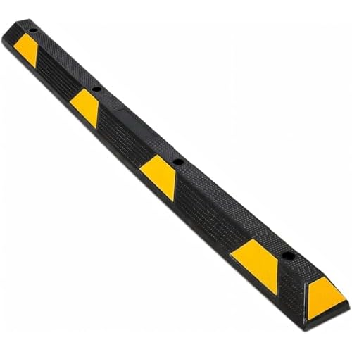 MERXENG Heavy Duty Rubber Parking Curb 72 Inch, 55000 LBS Capacity Parking Stopper for Garage with Reflective Stripes, Garage Parking Floor Stop for V