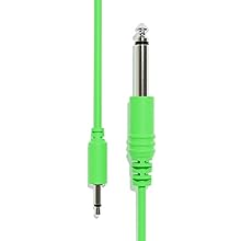1 Pack - Set of 1 piece, 1 color & 1 length Mono Modular Patch Cables - 1 x TS 3.5 mm 1/8" & 1 x TS 6.35 mm 1/4" Suitable for your Eurorack modular synthesizer, or other general patching duties, where a mono 3.5mm to 6.35mm cable is needed Fully mold...