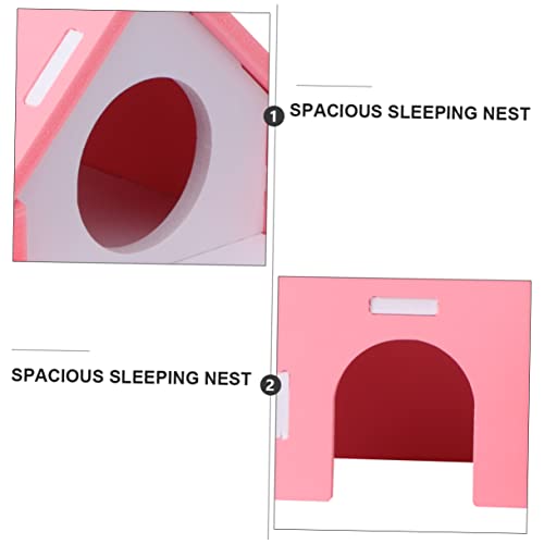 Balacoo Hutch Hampster Hamster Cabana De Duas Camadas Casa De Madeira Para Animais De Estimação Hams