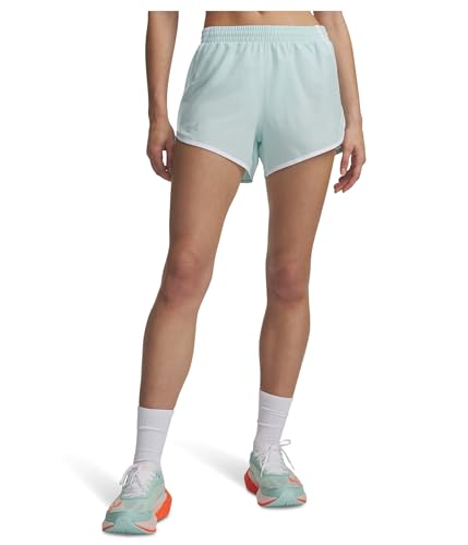 Under Armour Womens Fly By Shorts Refresh Mint/White/Reflective XX-Large One Size