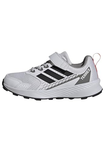 adidas Unisex niños Terrex Tracefinder Trail Running Shoes Children, Dash Grey/Semi Impact Orange/ch Solid Grey, 30 EU