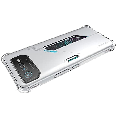 Case for ASUS ROG Phone 6 Clear TPU Four Corners Protective Cover Transparent Soft funda