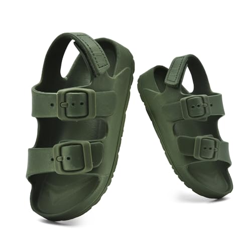 Toddler Unisex Adjustable Buckle Sandals – Comfortable Open Toe Beach & Pool Shoes for Boys & Girls with Back Strap