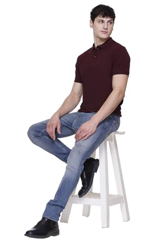 Image of Half Cotton Polo T Shirt for Man with Pocket - Regular Fit Mens Collar Tshirt