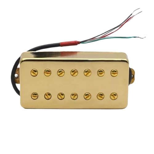 エレクトリック ピックアップ 7 弦 LP ギターハムバッカーピックアップ 8.5K/14K デュアルインラインマイナスネジコイル分割エレキギター用ブラック/ゴールド(E)
