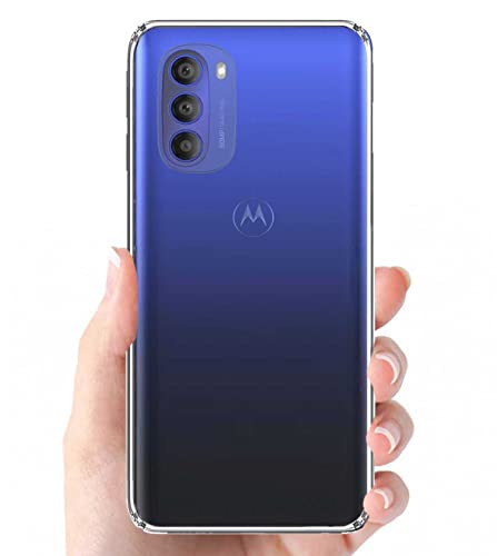 Image of Soft Flexible Silicone Back Cover Compatible with (Motorola Moto G51, Transparent Case)