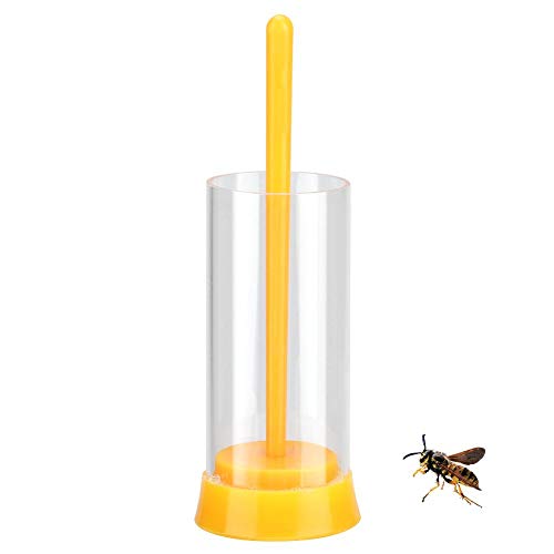 Queen Bee Marker Plastic Durable Queen Marking Cage Bottle Bee Marking Catcher Soft Plunger Queen Bee Labeled Bottle Beekeeper Tool