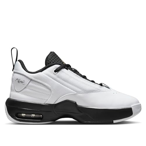 Jordan Max Aura 6 Big Kids' Shoes (FQ8297-101, White/Black/Metallic Gold) Size 53