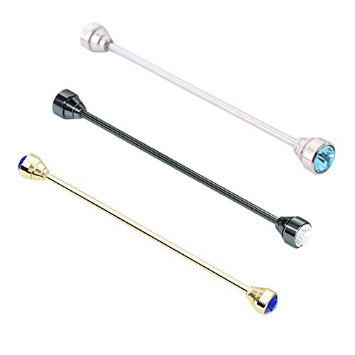 Sparkling Crystal Stone Collar Bar Tie Necktie Pins Shirt Collar Stud Bar for Men with Gift Box