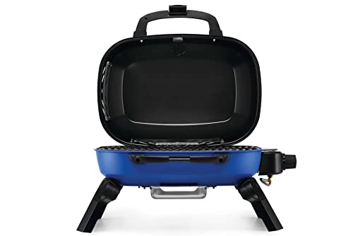 Image of Napoleon TravelQ 240 Compact Portable Propane Gas Grill, Blue, Tailgating, Camping, and Small Outdoor Spaces