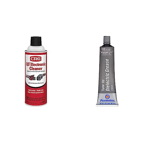 CRC 05103 QD Electronic Cleaner -11 Wt Oz and Permatex 22058 Dielectric Tune-Up Grease, 3oz