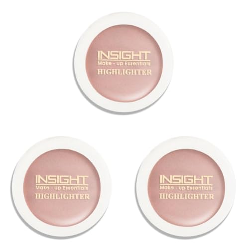 Image of INSIGHT Highlighter for Face & Body - Moonstone Bliss | Glitter Shimmer Makeup | Creamy, Lightweight, Easy to Blend, Long-Lasting Glow | 3.5g (Pack of 3)