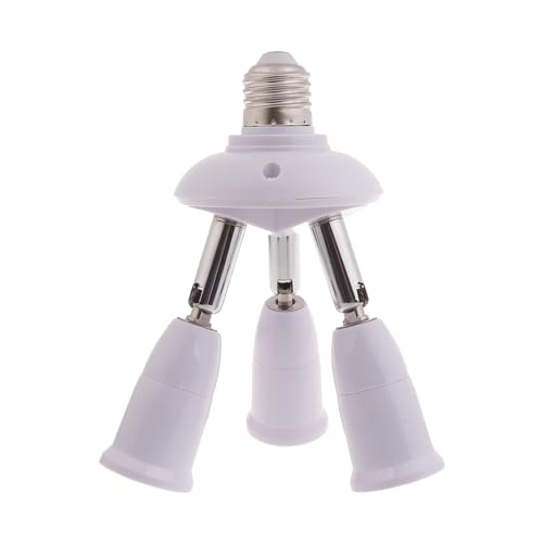 GRABLOOM Flexible E27 to E27 Base Light Stand Lamp Bulb Socket Splitter Holder Light Bulb Socket Converter Adapter E27 to E27 Bulb Holder
