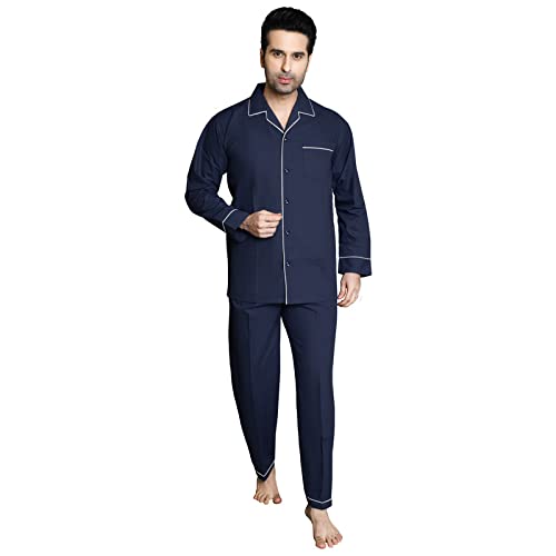 Image of Men's Cotton Solid Night Suit