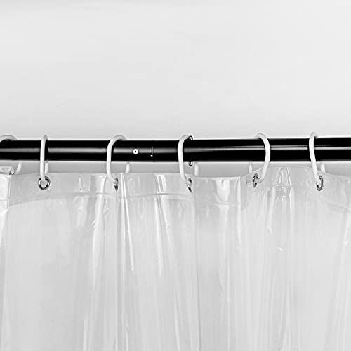 Trimming Shop PEVA Shower Curtain, Transparent Waterproof Bathroom Curtain Liner, Mildew Resistant Curtain with 12 Hooks - Image 2