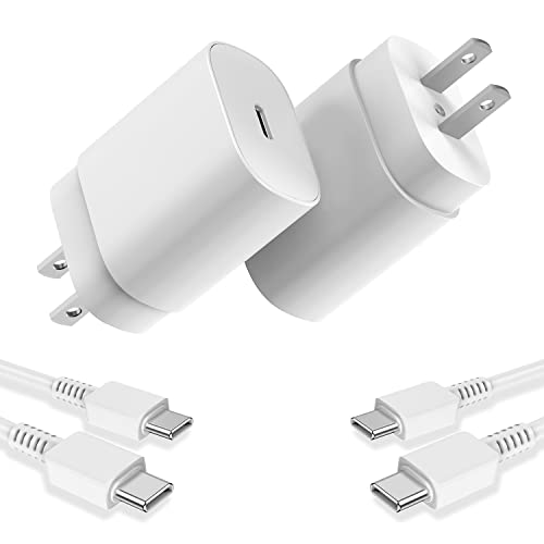 Image of Type-C Charger, 2Pack 25W PD USB-C Super Fast Charging Blocks &10ft Cables | PD Wall Charger Blocks &10+10ft USB-C Cords for Samsung Galaxy S26 /S25 /S24 /S23 /S22 /S21 /S20 Plus /Ultra, Note 20 /10 /9 /8, S10 /S9