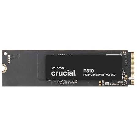 Crucial P310 1TB 2280 PCIe Gen4 3D NAND NVMe M.2 SSD – Up to 7,100 MB/s – Shift up to Gen4 – Internal Solid State Drive (PC) – CT1000P310SSD801
