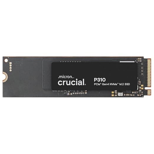 Crucial P310 1TB 2280 PCIe Gen4 3D NAND NVMe M.2 SSD – Up to 7,100 MB/s – Shift up to Gen4 – Internal Solid State Drive (PC) – CT1000P310SSD801