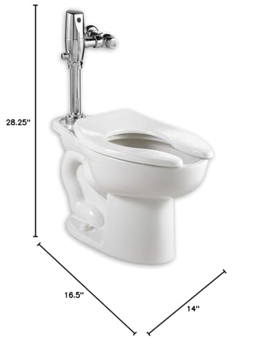 American Standard 3461.660.020 Madera ADA Universal Floor Mount Toilet Bowl with Everclean and 1.6 Gpf Selectronic Flush Valve - Image 4